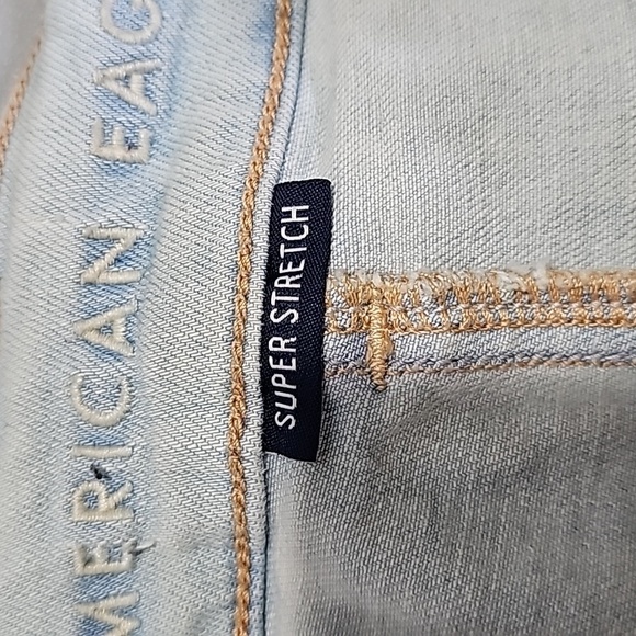 American Eagle super stretch size 10 distressed style high rise jeggings - Picture 6 of 8